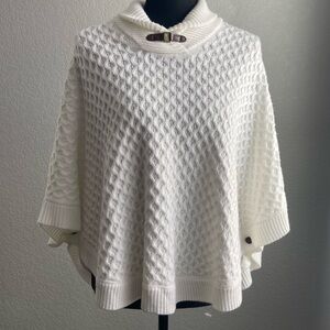Janie and Jack, Girls Ivory Sweater Cape, Size 12